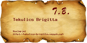 Tekulics Brigitta névjegykártya