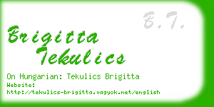 brigitta tekulics business card